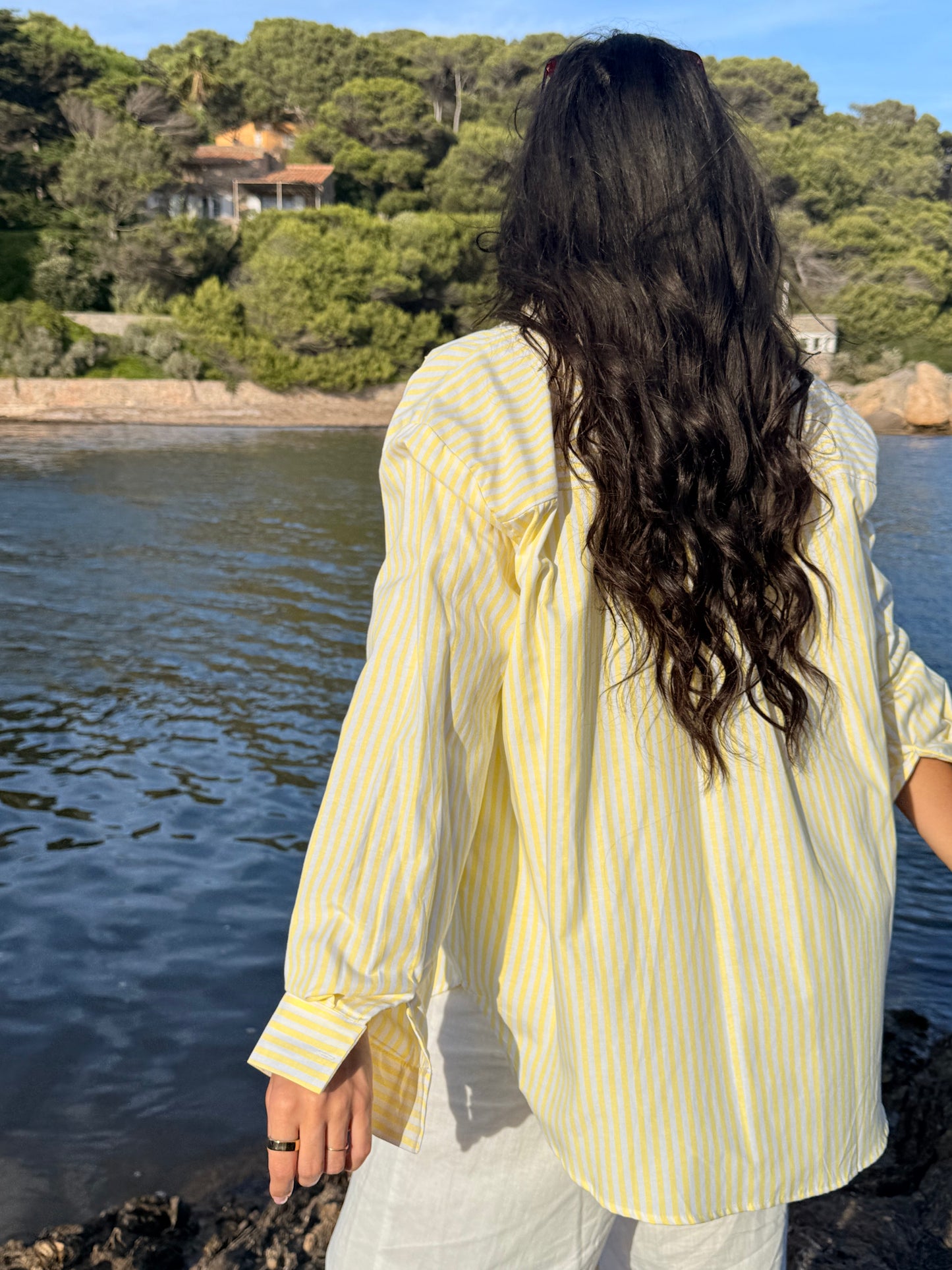 Ensemble Chemise et top Natacha Jaune