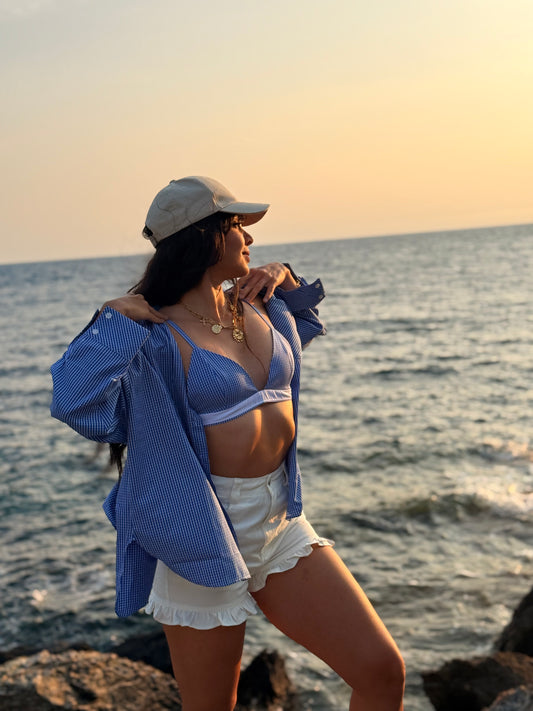 Chemise & brassière Flo bleu