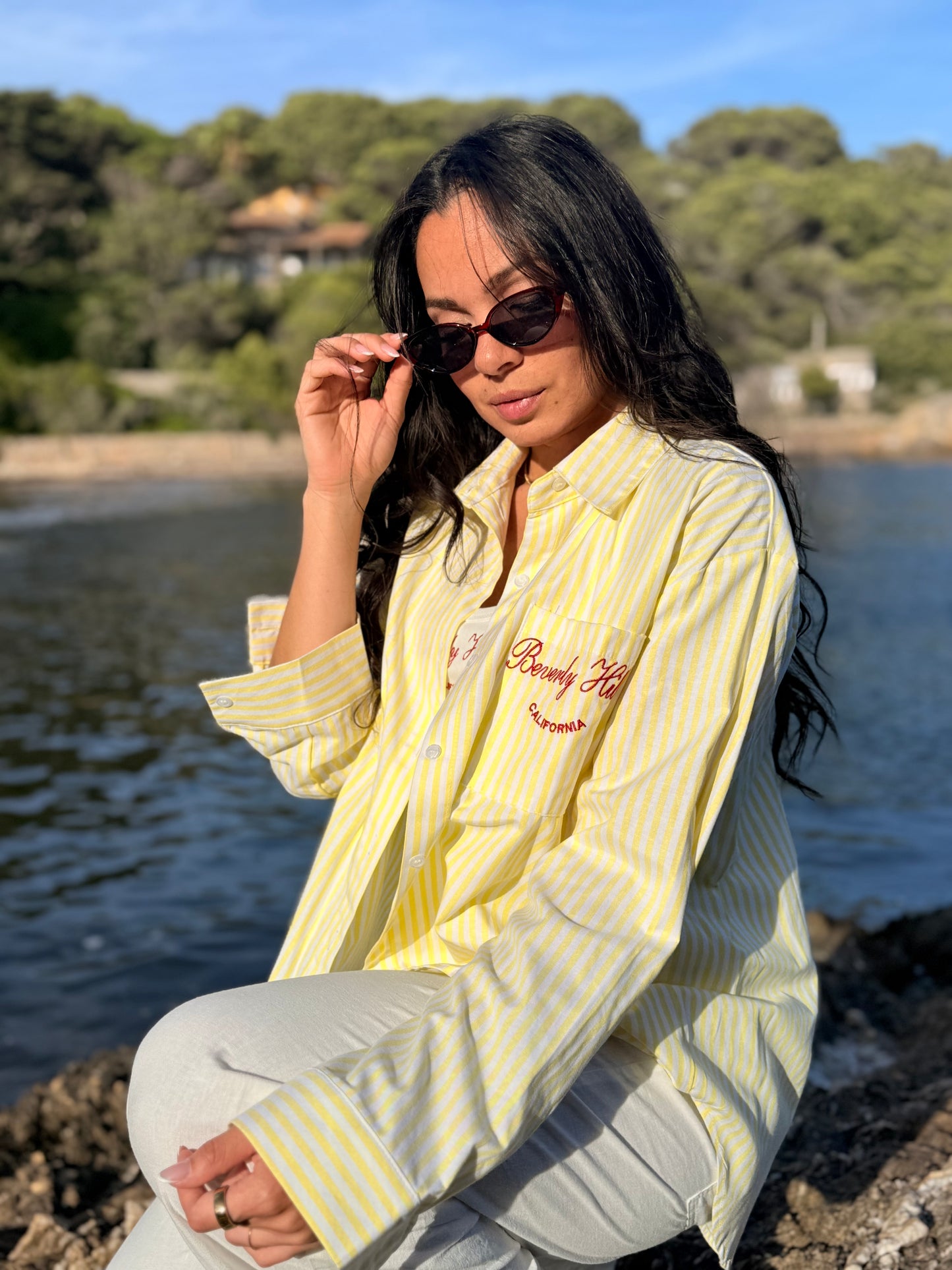Ensemble Chemise et top Natacha Jaune